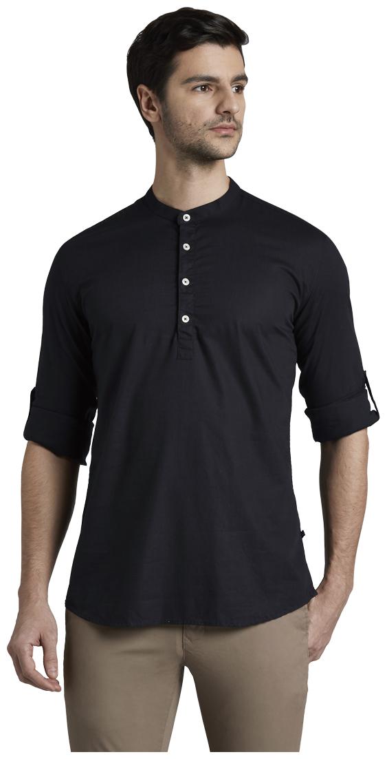 

Parx Men Black Solid Slim Fit Casual Shirt