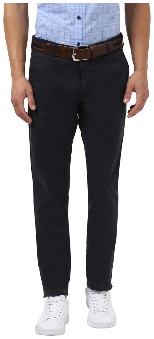 

Parx Men Blue Solid Regular fit Regular trousers