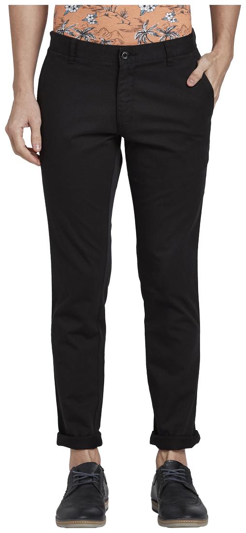 

Parx Men Black Solid Slim fit Regular trousers