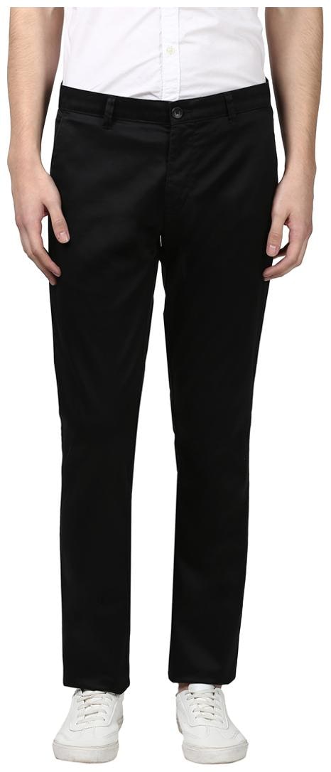 

Parx Men Black Solid Regular fit Regular trousers