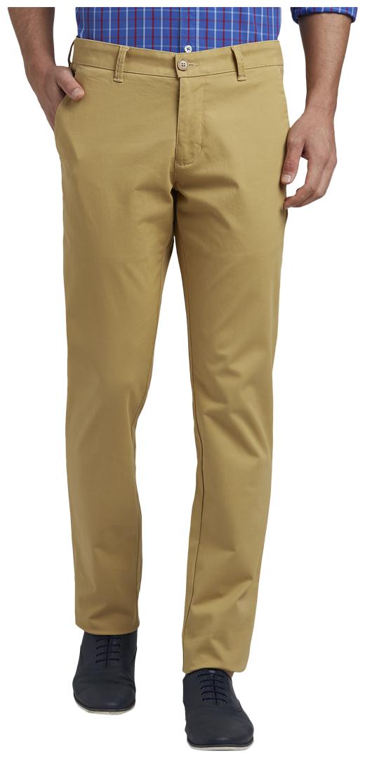 

Parx Men Brown Solid Tapered fit Regular trousers
