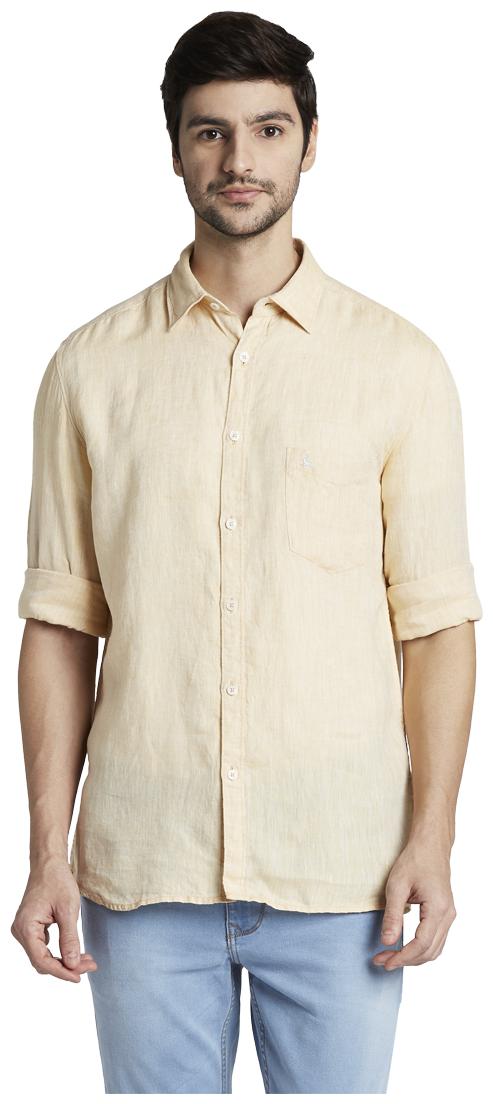 

Parx Men Beige Solid Slim Fit Casual Shirt