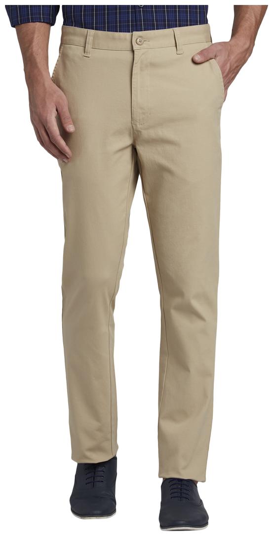 

Parx Men Brown Solid Slim fit Regular trousers