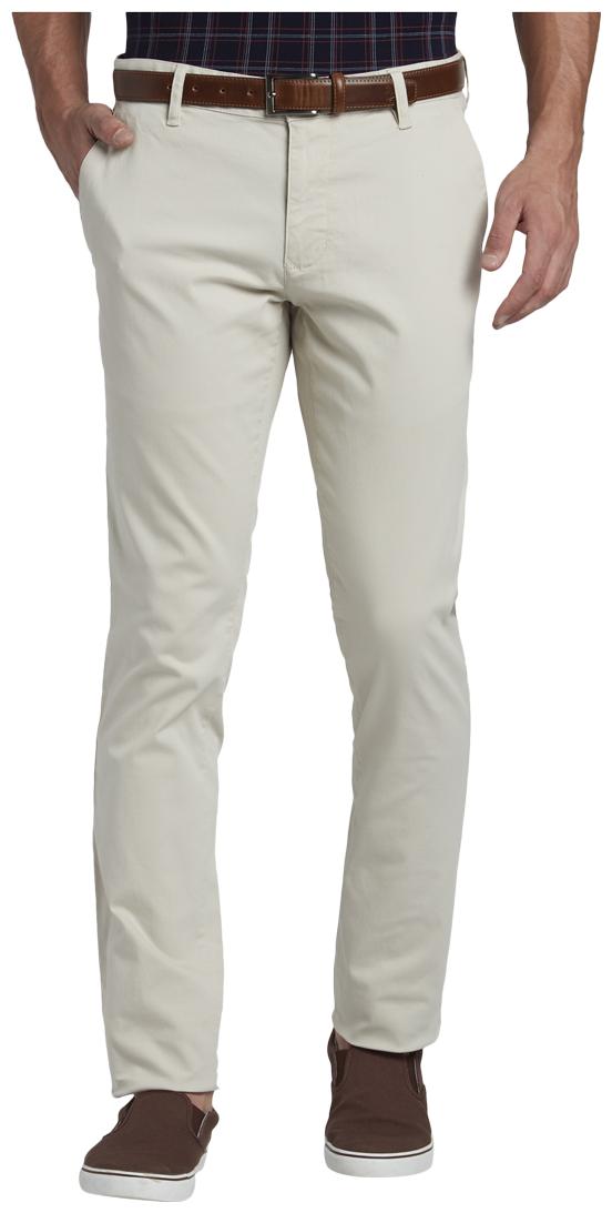 

Parx Men Beige Solid Tapered fit Regular trousers