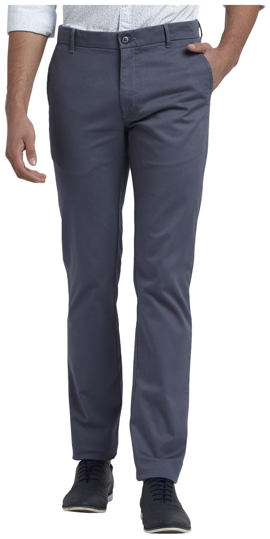 

Parx Men Blue Solid Slim fit Regular trousers
