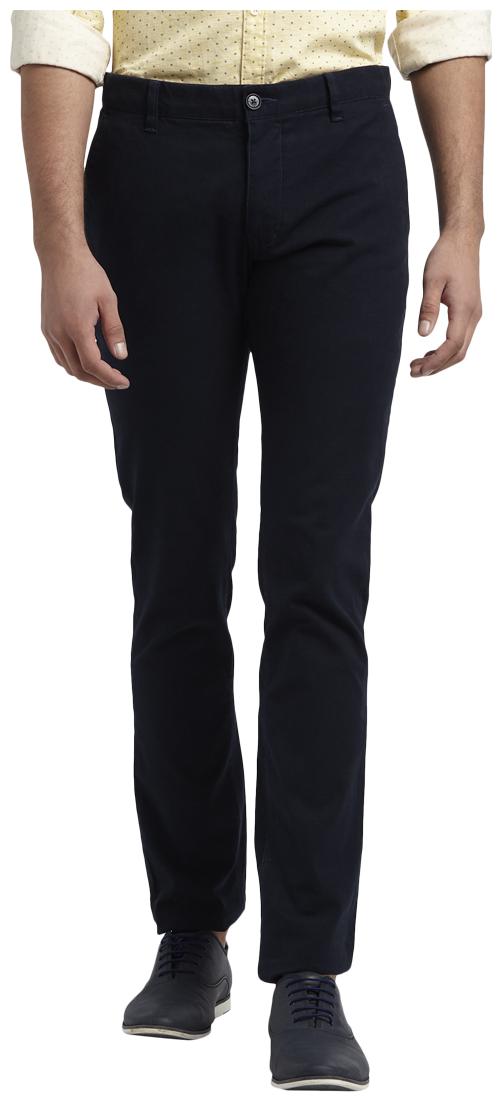 

Parx Men Blue Solid Tapered fit Regular trousers