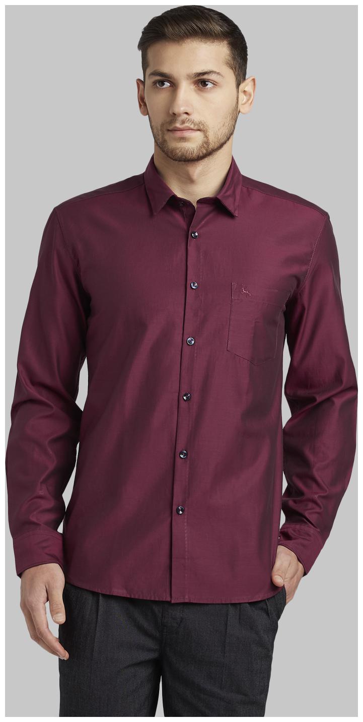 

Parx Men Maroon Solid Slim Fit Casual Shirt