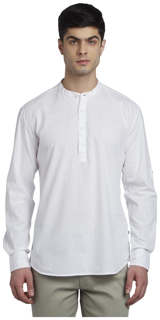 

Parx Men White Solid Slim Fit Casual Shirt