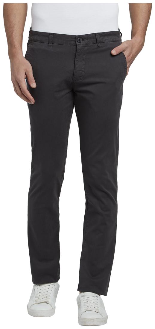 

Parx Men Grey Solid Tapered fit Regular trousers