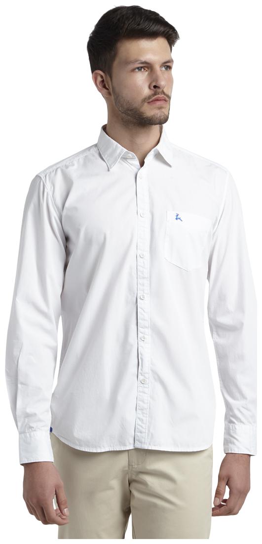 

Parx Men White Solid Slim Fit Casual Shirt