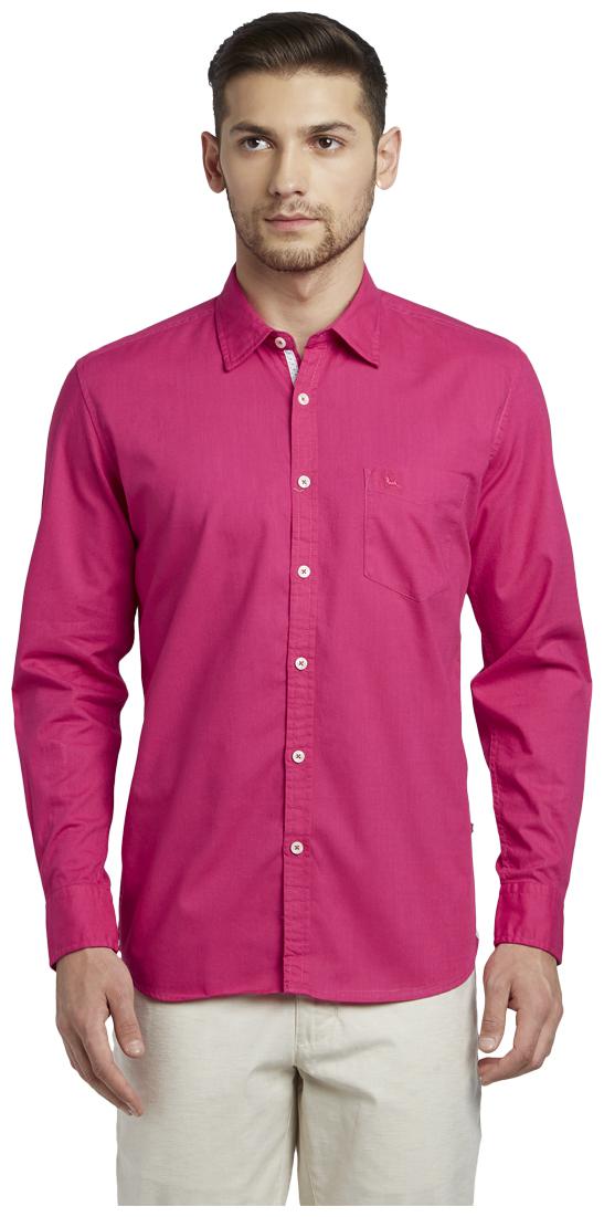 

Parx Men Pink Solid Slim Fit Casual Shirt