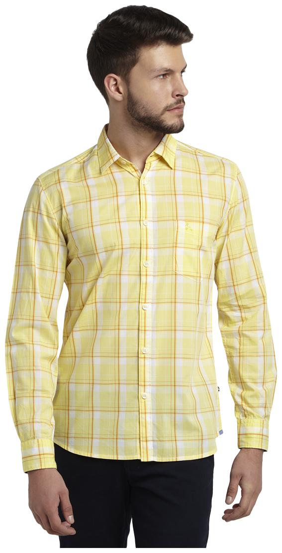 

Parx Men Yellow Solid Slim Fit Casual Shirt