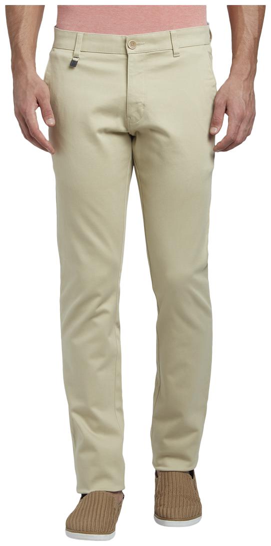 

Parx Men Brown Solid Tapered fit Regular trousers