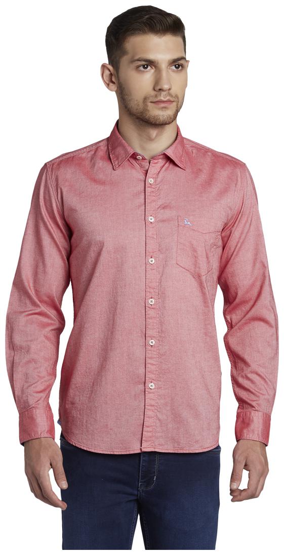 

Parx Men Pink Solid Slim Fit Casual Shirt