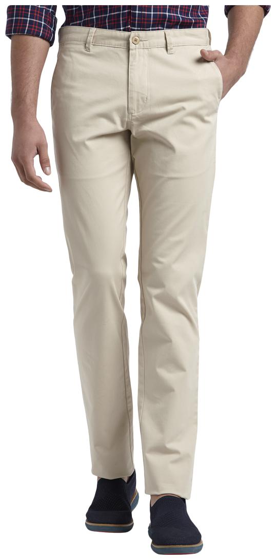 

Parx Men Beige Solid Slim fit Regular trousers