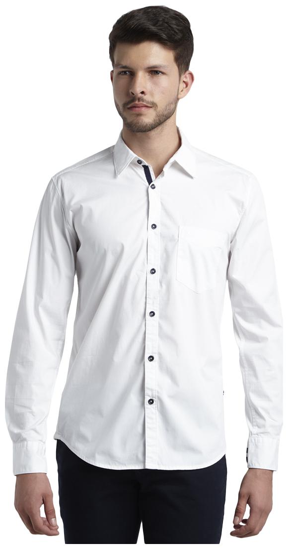 

Parx Men White Solid Slim Fit Casual Shirt
