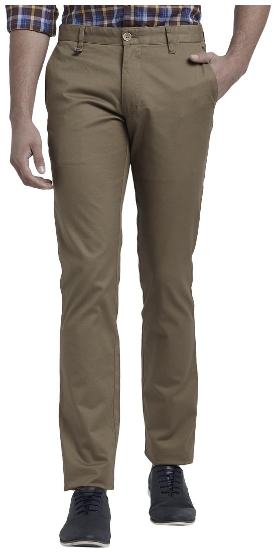 

Parx Men Beige Solid Tapered fit Regular trousers
