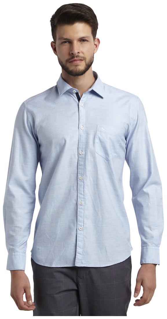 

Parx Men Blue Solid Slim Fit Casual Shirt