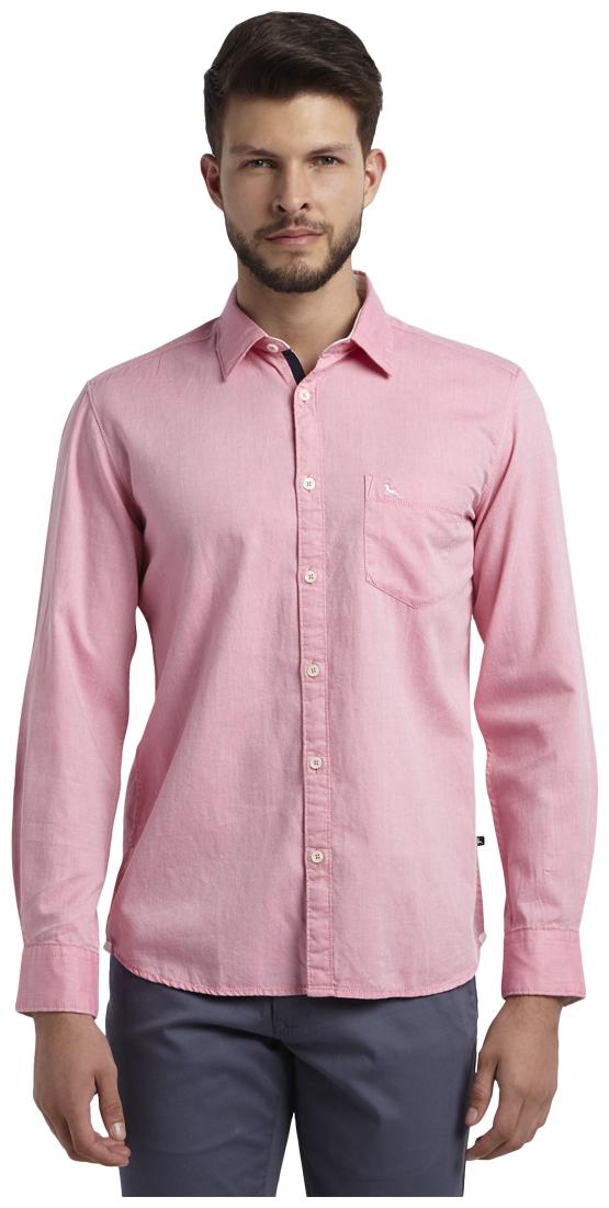 

Parx Men Pink Solid Slim Fit Casual Shirt