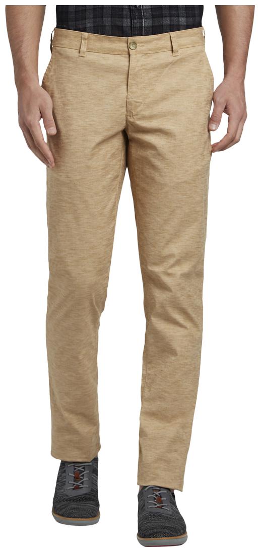 

Parx Men Brown Solid Tapered fit Regular trousers