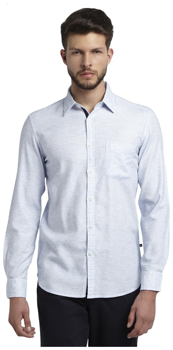 

Parx Men Blue Solid Slim Fit Casual Shirt