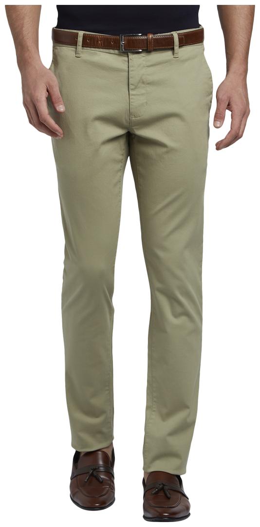 

Parx Men Green Solid Tapered fit Regular trousers