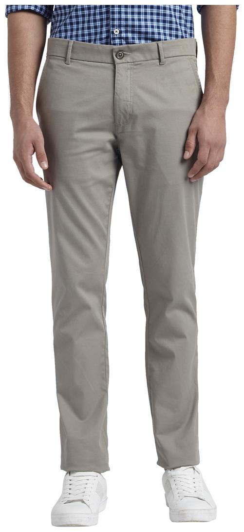 

Parx Men Grey Solid Slim fit Regular trousers
