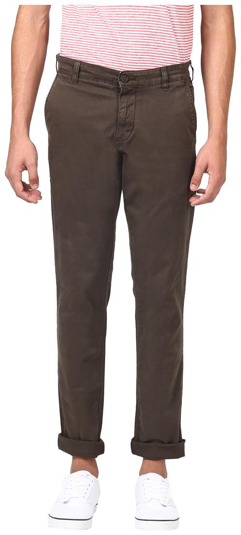 

Parx Men Green Solid Tapered fit Regular trousers
