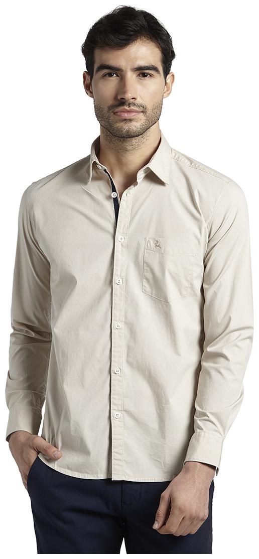 

Parx Men Brown Solid Slim Fit Casual Shirt