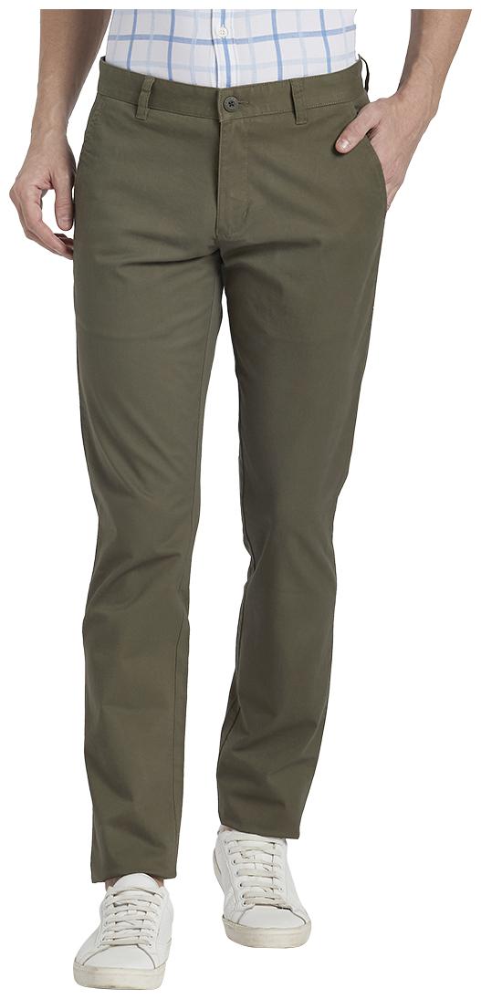 

Parx Men Green Solid Tapered fit Regular trousers
