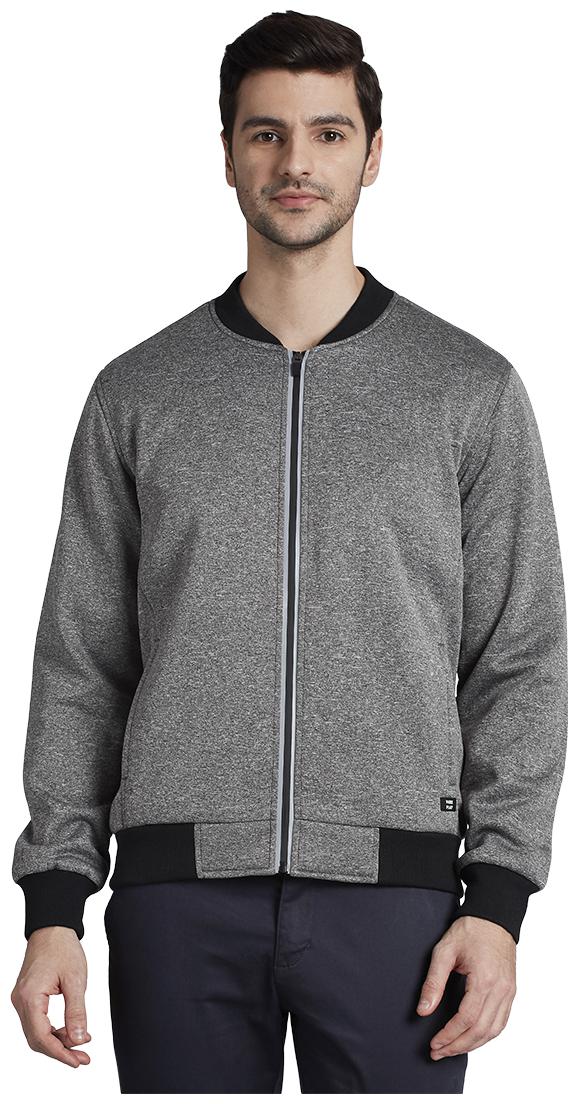 

Parx Men Grey Solid Bomber jacket