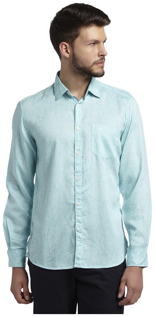 

Parx Men Green Solid Slim Fit Casual Shirt