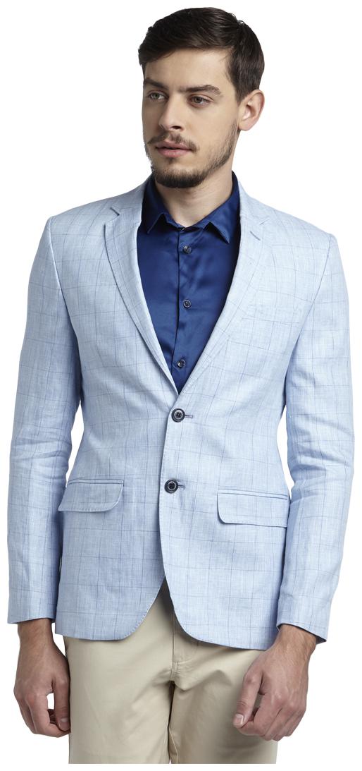 

Parx Men Blue Solid Regular fit Single Breasted Blazer