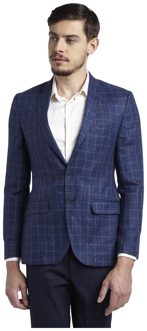 

Parx Men Blue Solid Regular fit Single Breasted Blazer