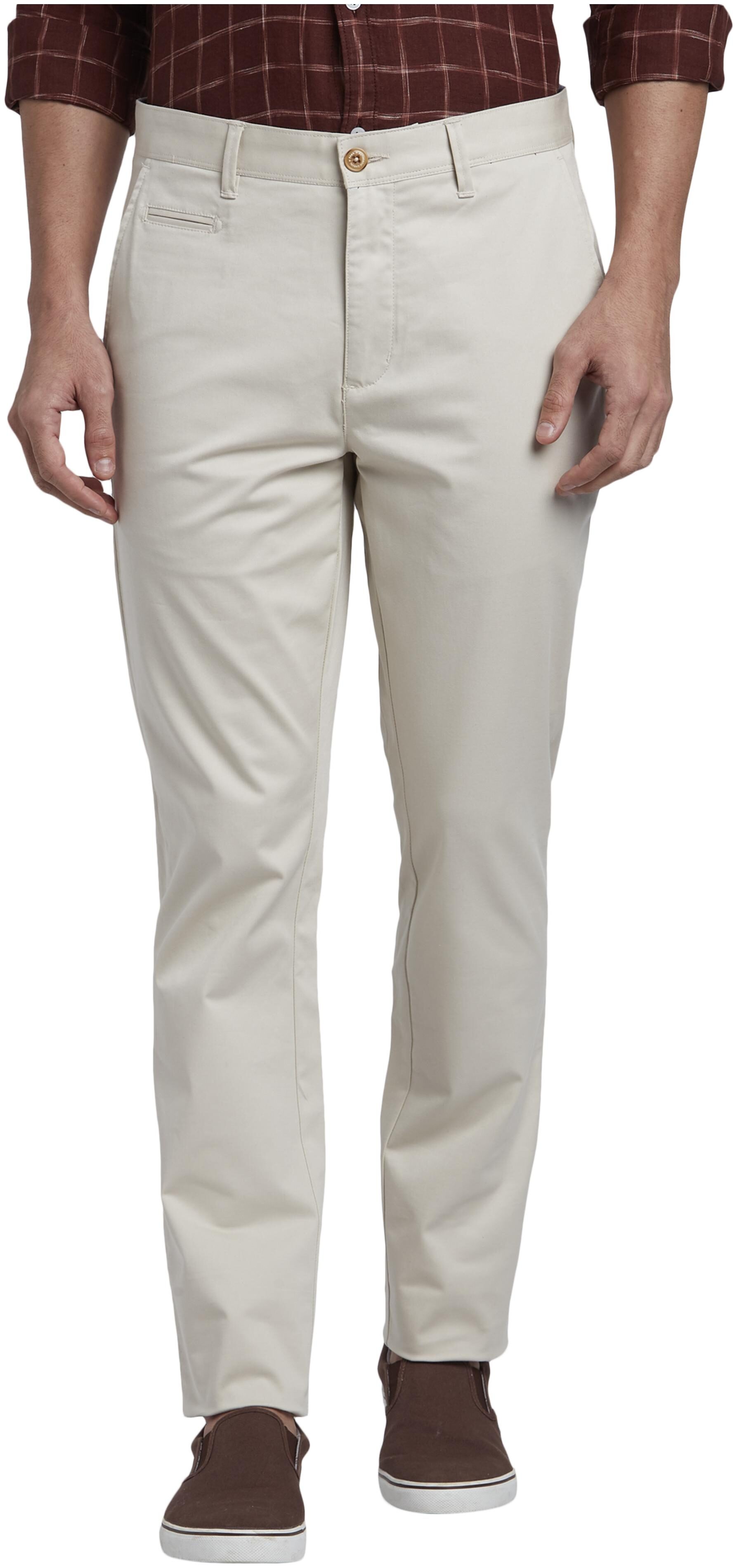 

Parx Men Yellow Solid Slim fit Regular trousers
