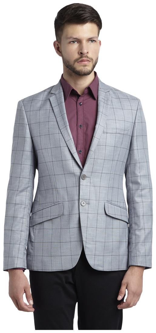 

Parx Men Grey Solid Regular fit Single Breasted Blazer