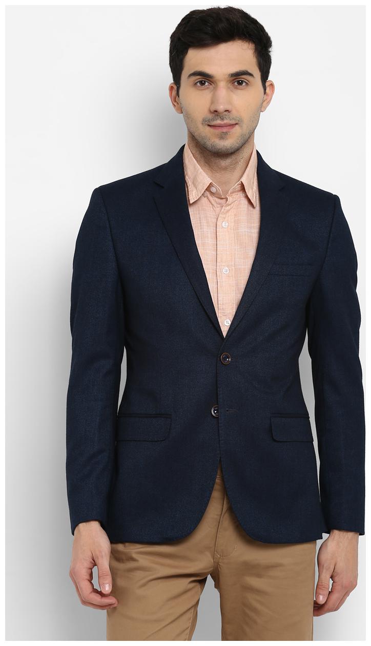 

Parx Men Blue Solid Regular fit Single Breasted Blazer