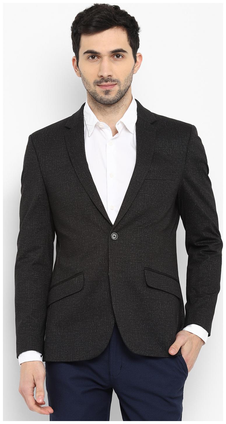 

Parx Men Grey Solid Regular fit Single Breasted Blazer