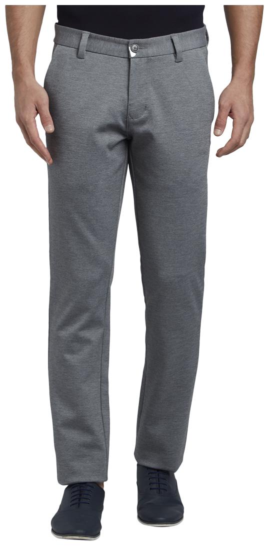 

Parx Men Grey Solid Tapered fit Regular trousers