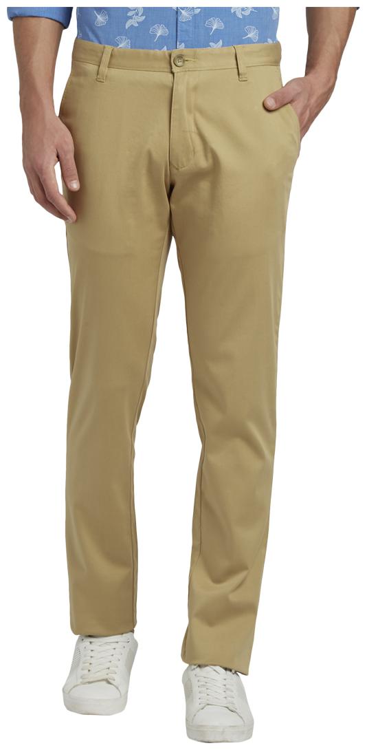 

Parx Men Brown Solid Slim fit Regular trousers