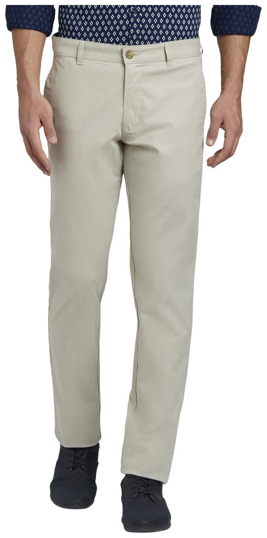 

Parx Men Grey Solid Slim fit Regular trousers