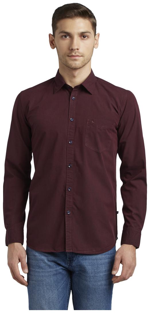 

Parx Men Maroon Solid Slim Fit Casual Shirt