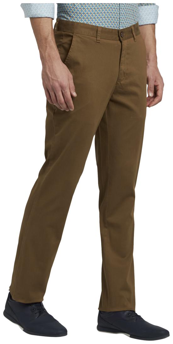 

Parx Men Brown Solid Slim fit Regular trousers