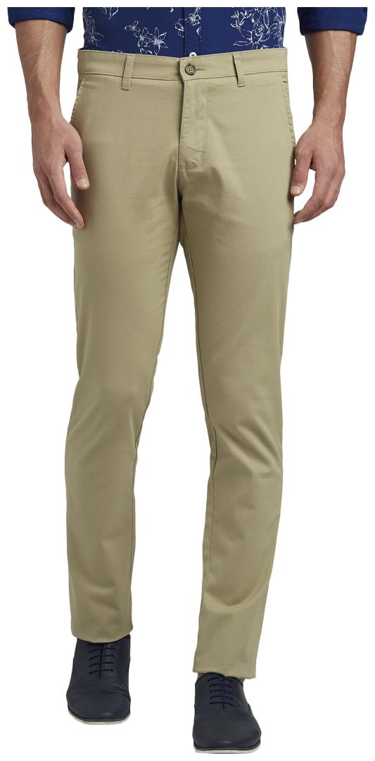 

Parx Men Green Solid Tapered fit Regular trousers