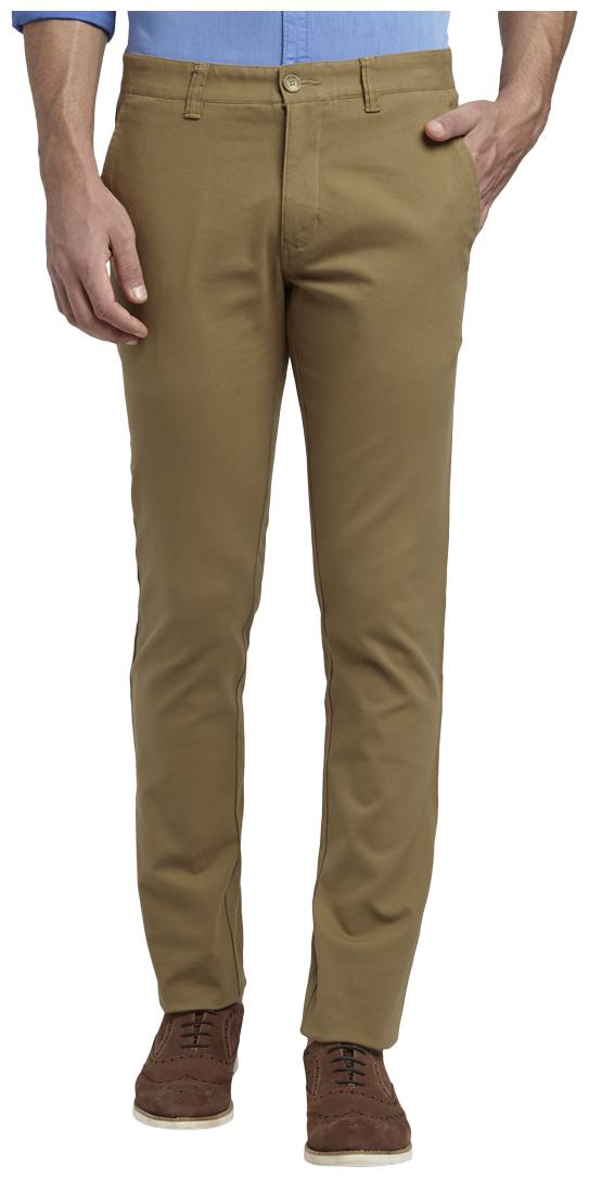 

Parx Men Brown Solid Tapered fit Regular trousers