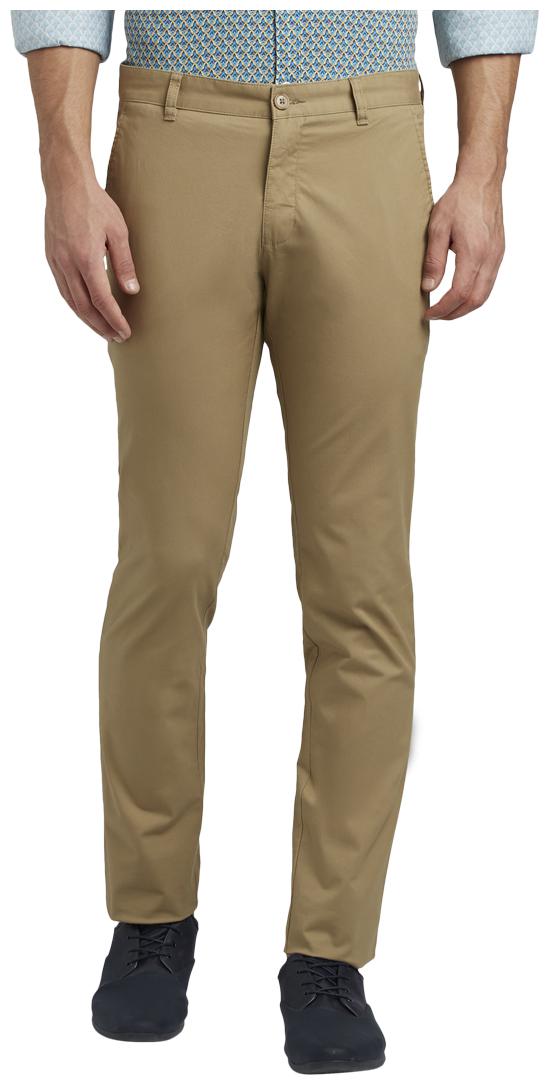

Parx Men Brown Solid Tapered fit Regular trousers