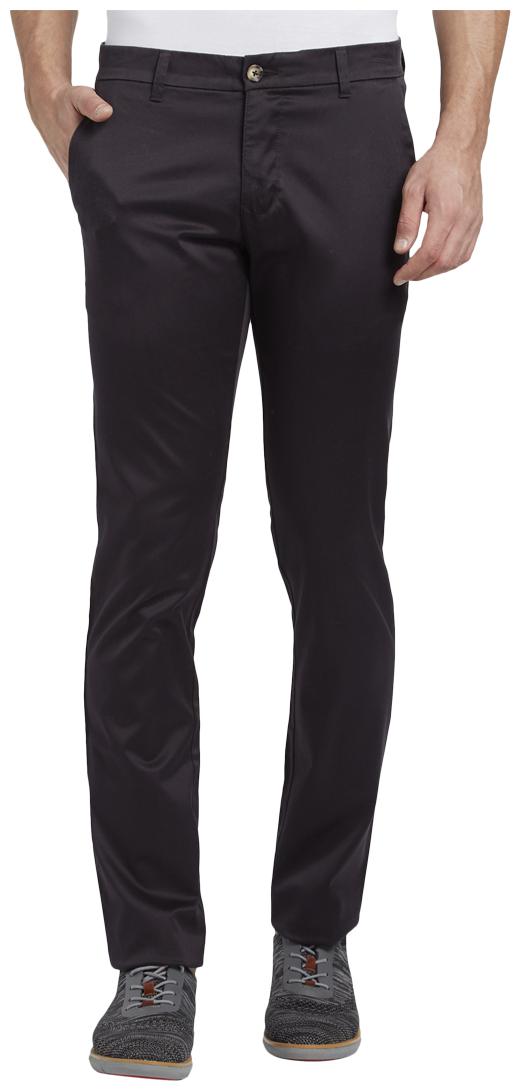 

Parx Men Brown Solid Tapered fit Regular trousers