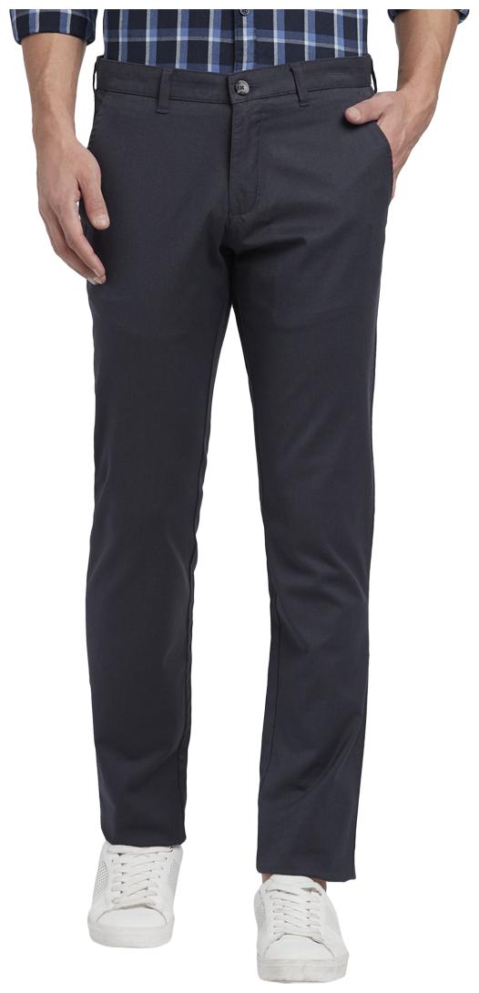 

Parx Men Grey Solid Tapered fit Regular trousers