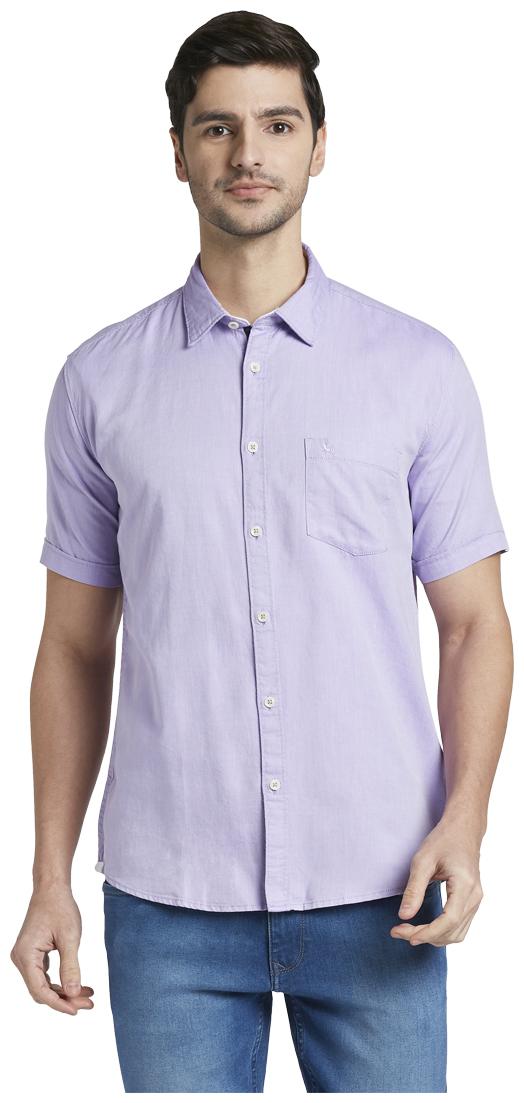 

Parx Men Purple Solid Slim Fit Casual Shirt