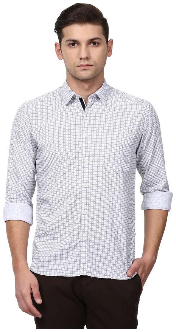 

Parx Men White Printed Slim Fit Casual Shirt